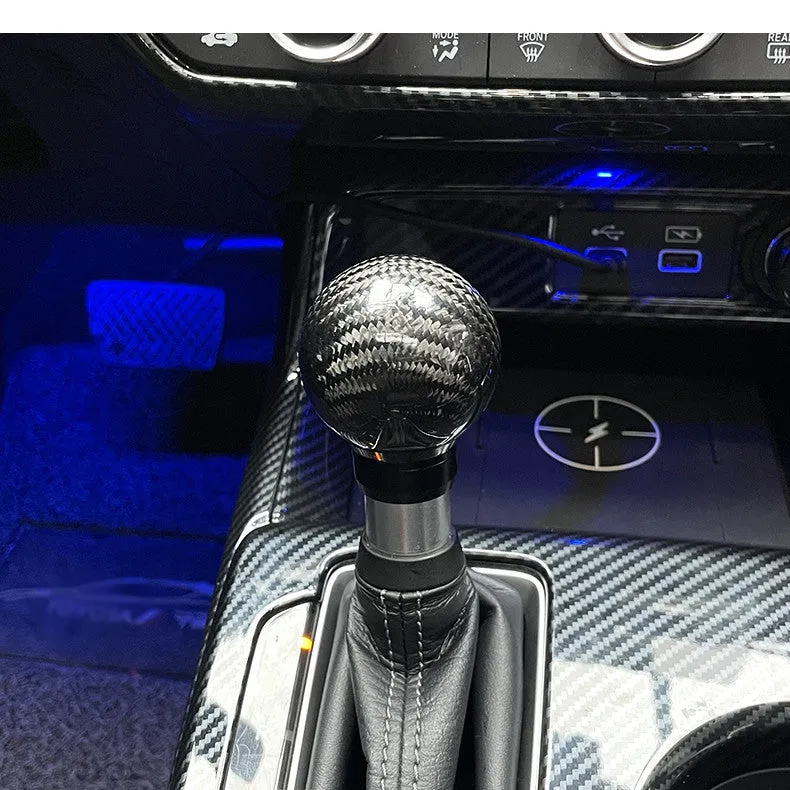 Carbon fibre automatic gear handle head for Honda Civic 10th and 11th gen black finish