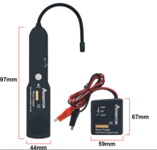 Car short circuit detector 9V automotive fault diagnostic instrument in black with transmitter and tracker