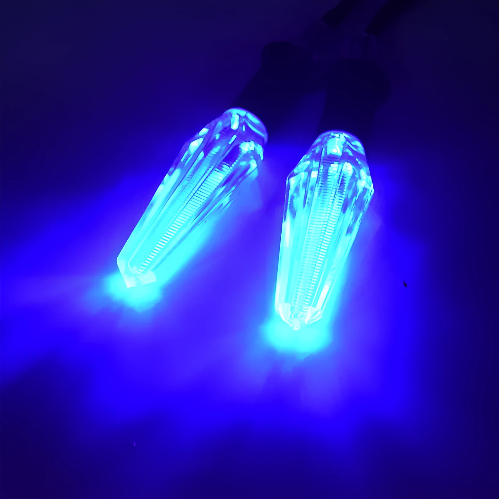 General warning light for electric vehicles LED turn signal transparent PC housing crystal pointed style red yellow blue