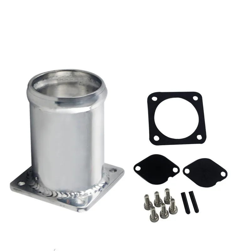 Land Rover TD5 EGR delete kit with aluminium removal pipe, 4mm blanking plate, gaskets, and bolts