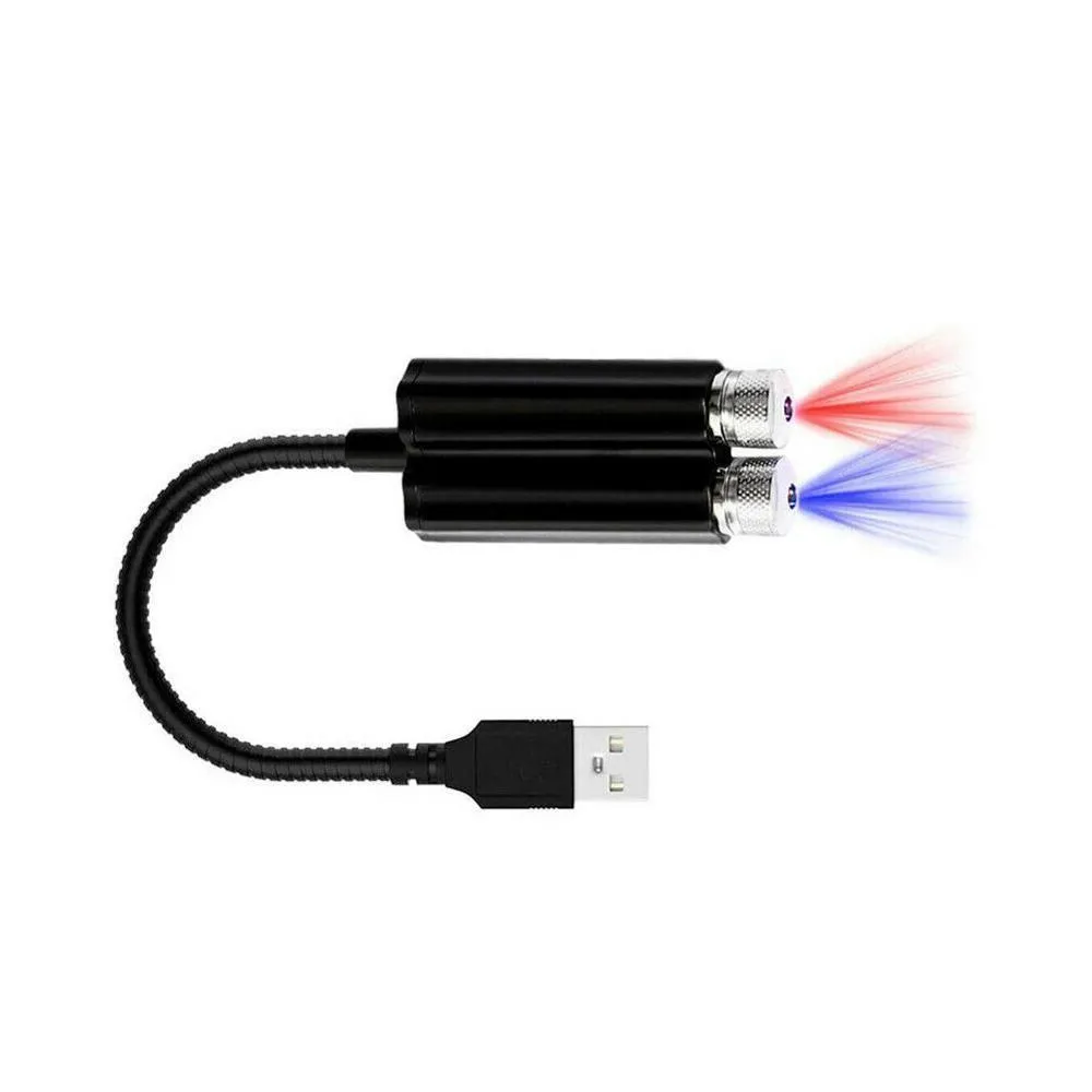 Starry sky projector lamp for car dashboard, ABS, USB, laser light, red purple colour
