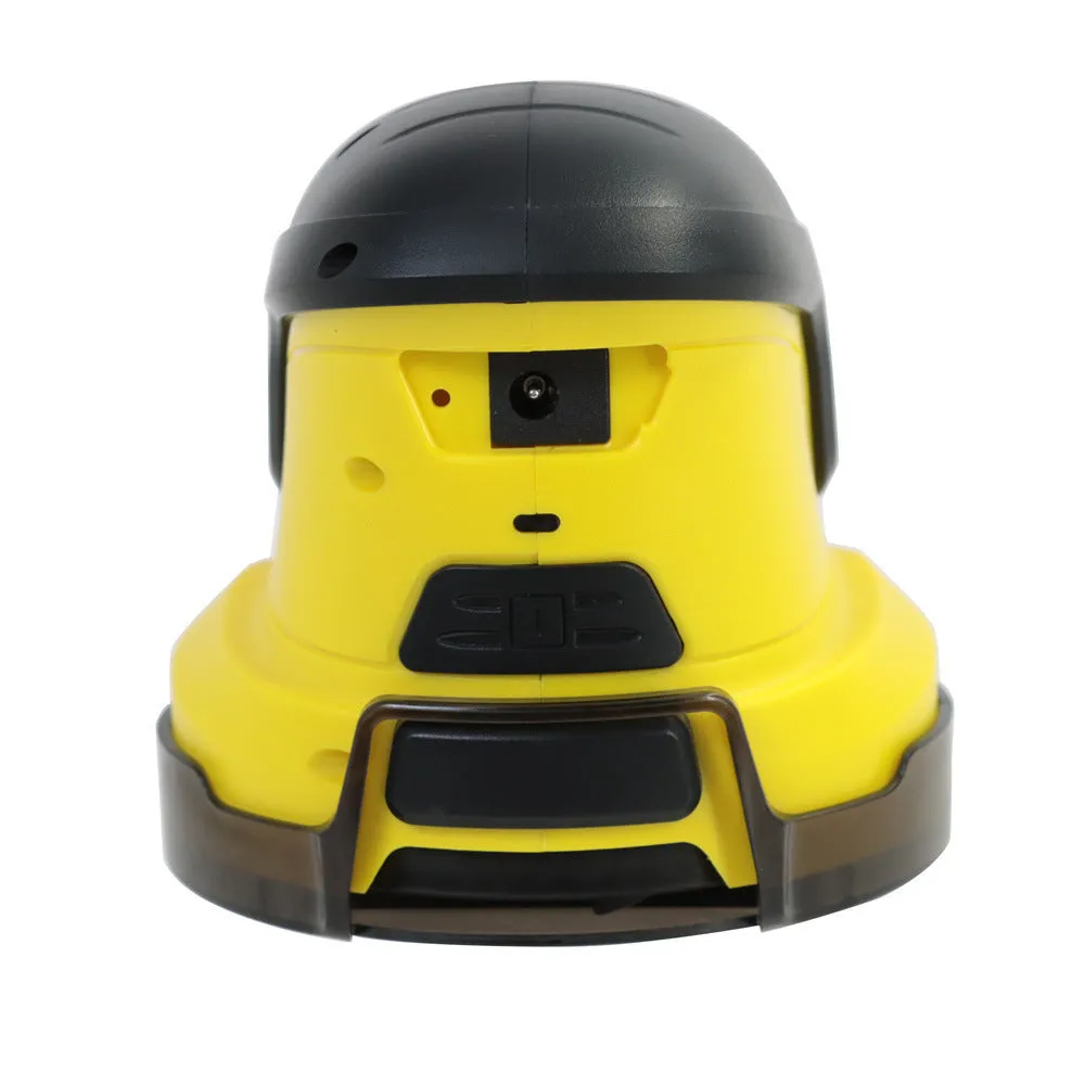 Yellow cordless electric ice scraper with USB charging cable for car windscreen deicing