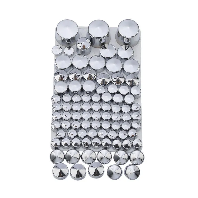 87 piece chrome ABS bolt toppers kit for Harley Davidson Softail Twin Cam 1984-2006