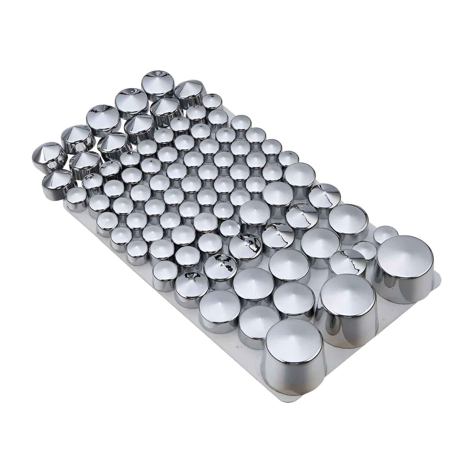 87 piece chrome ABS bolt toppers kit for Harley Davidson Softail Twin Cam 1984-2006
