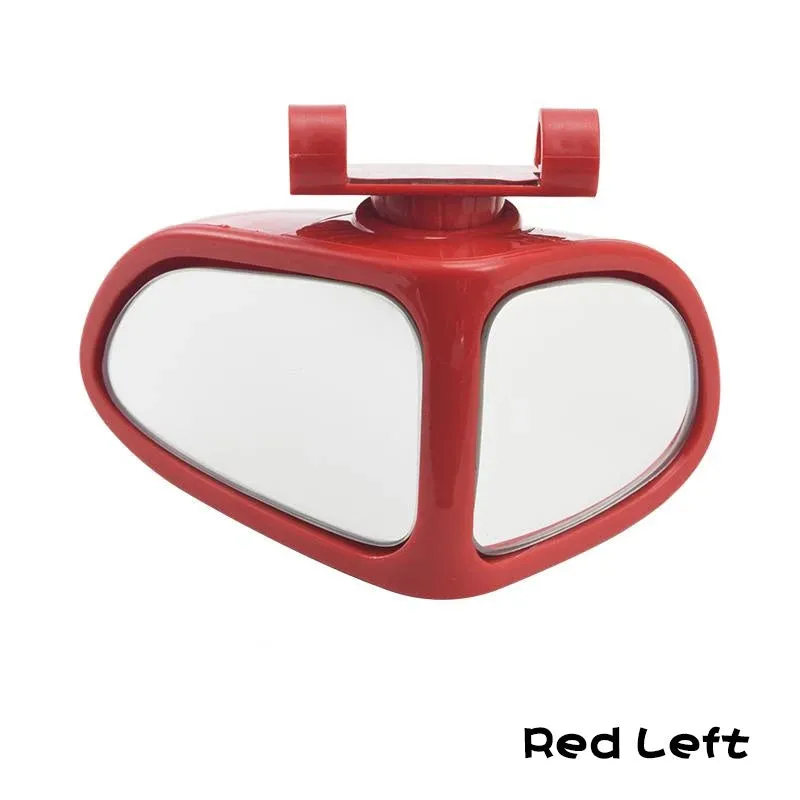 Adjustable round car blind spot mirror with ABS plastic shell shown in silver colour