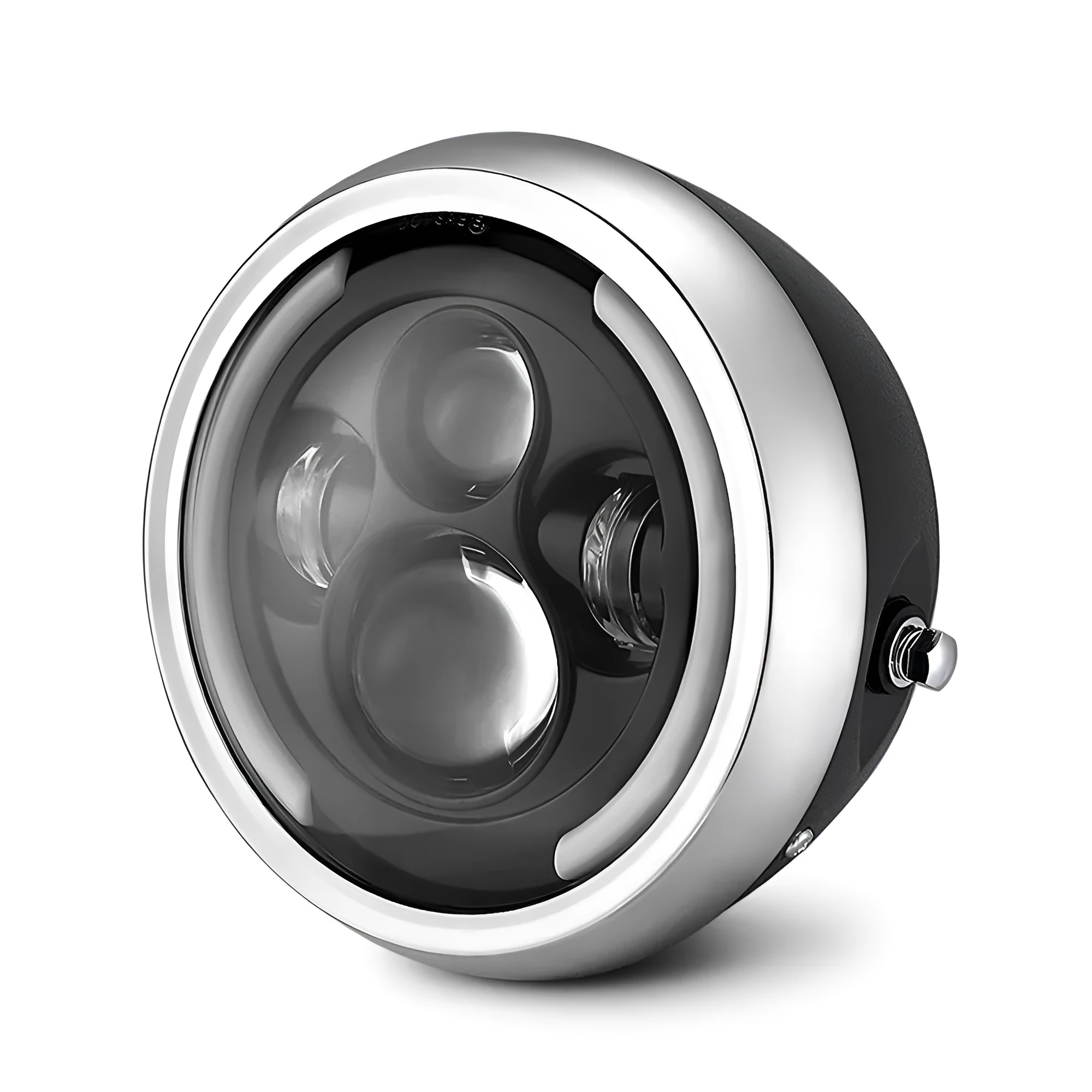Fisheye motorcycle LED headlight 7.5 inch black ABS+aluminium IP67 waterproof