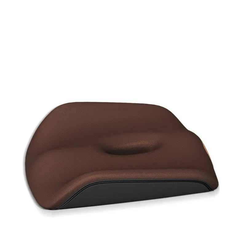 Car seat cushion in black, measuring 409x427x118mm, with polyester fibre fill