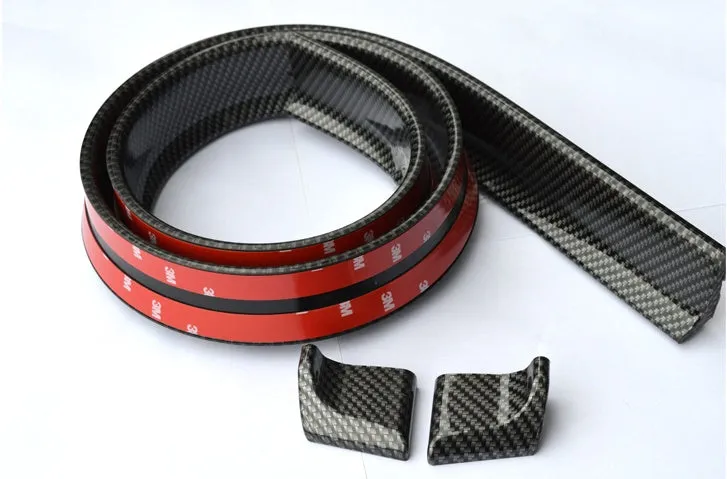 Black PU leather trim strip 3.2cm by 150cm for car tail light decoration on a vehicle exterior