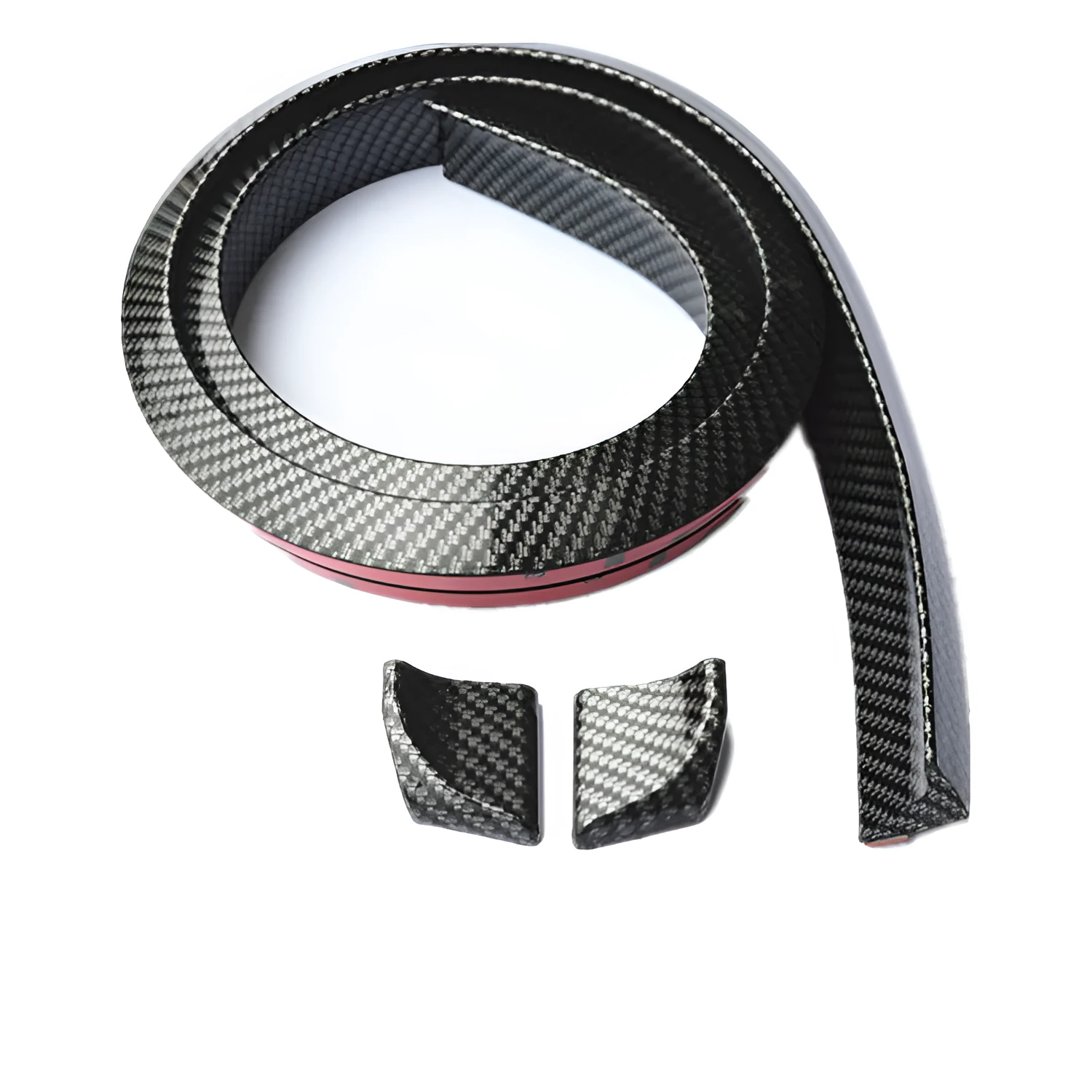 Black PU leather trim strip 3.2cm by 150cm for car tail light decoration on a vehicle exterior
