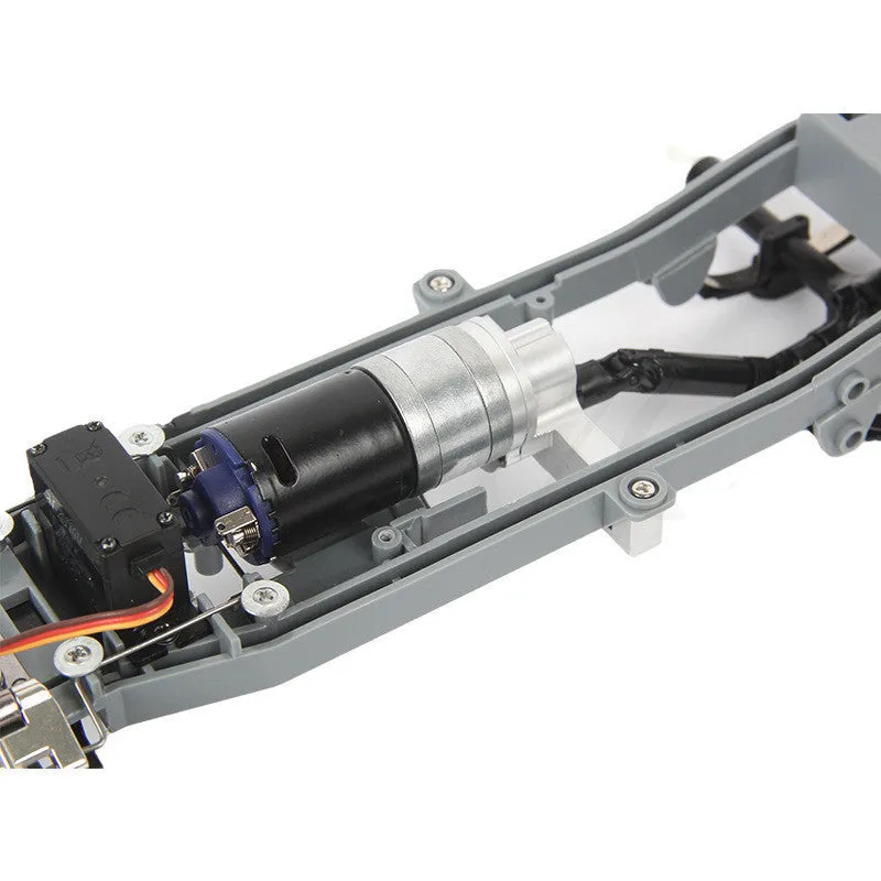 R636S silver D12 full metal gearbox for RC car modification with alloy construction and large torque output