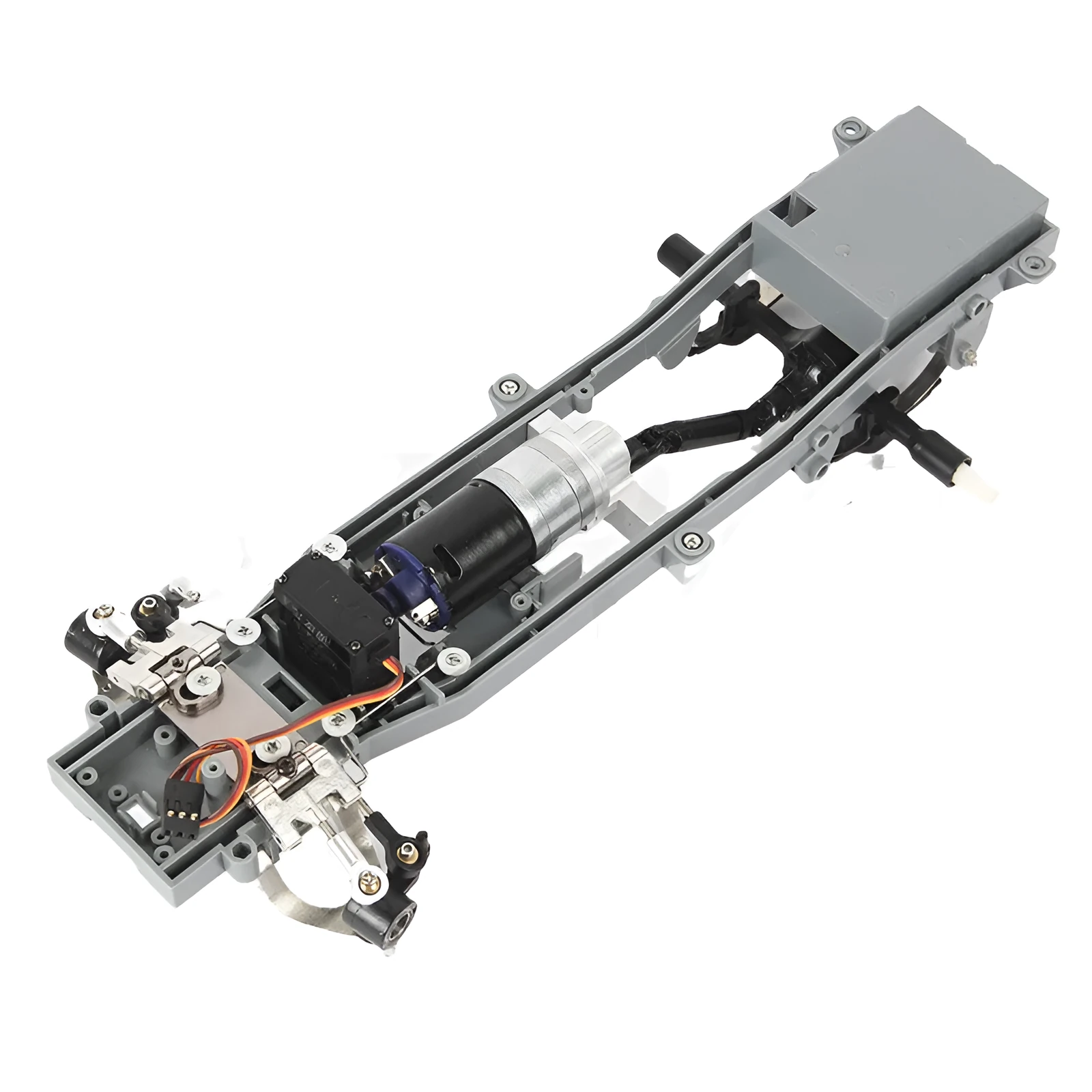 R636S silver D12 full metal gearbox for RC car modification with alloy construction and large torque output