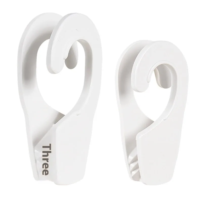 White ABS plastic marine anti-collision ball quick hook with two size options on display