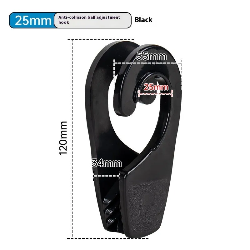 White ABS plastic marine anti-collision ball quick hook with two size options on display