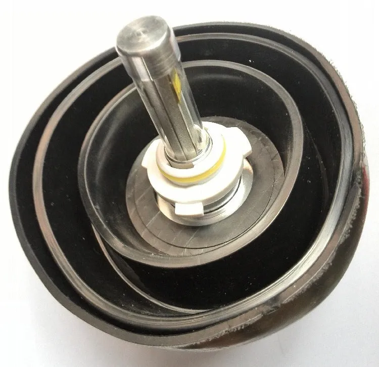 Car headlight silicone dust cover shown in Type A closed and Type B open styles.