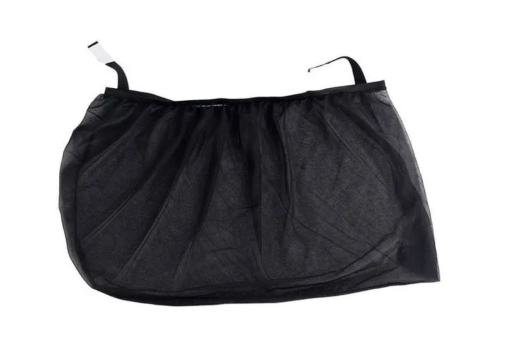 Black polyester mesh car sunshade side curtain placed on rear window, size L 75x45cm