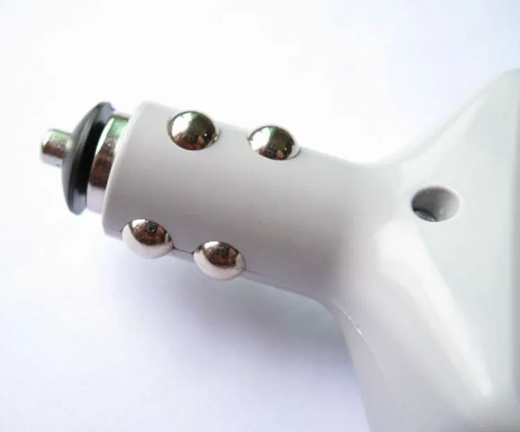 Car power adapter converts cigarette lighter to 220V USB charging with wireless capability