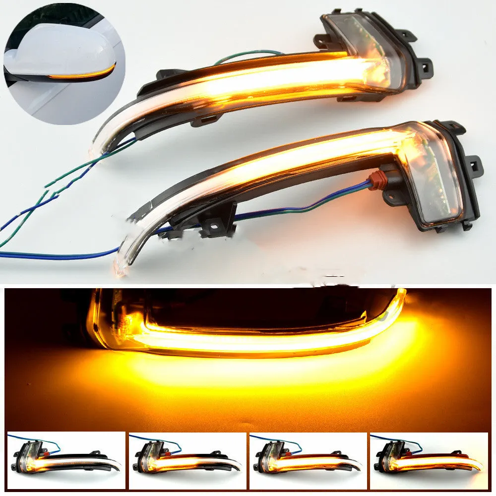 Dynamic LED mirror turn signal indicator for Audi B8 and B8.5 models in black or white finish