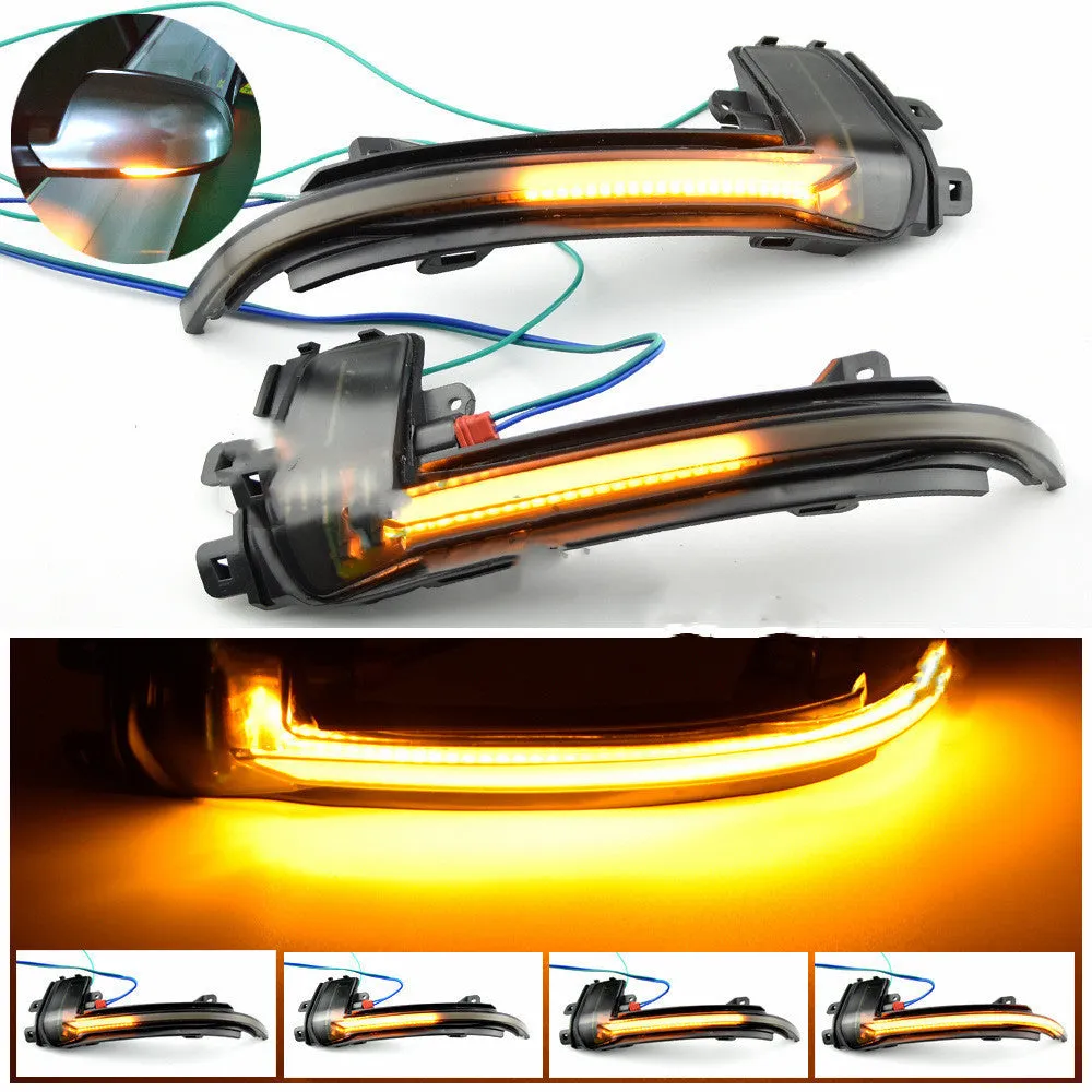 Dynamic LED mirror turn signal indicator for Audi B8 and B8.5 models in black or white finish