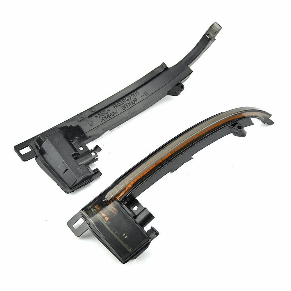 Dynamic LED mirror turn signal indicator for Audi B8 and B8.5 models in black or white finish