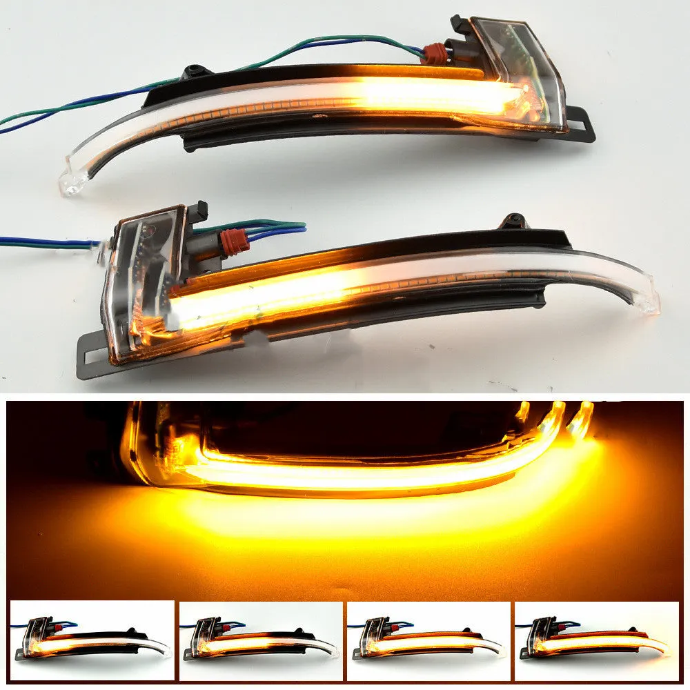 Dynamic LED mirror turn signal indicator for Audi B8 and B8.5 models in black or white finish