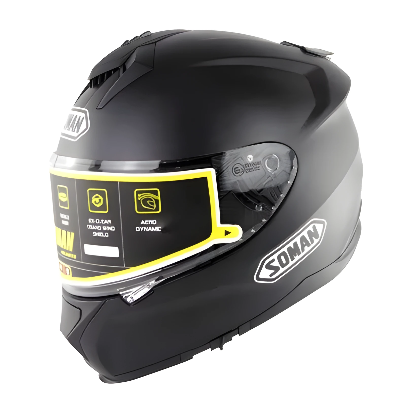 Motorcycle electric bicycle helmet with anti-fog double lens, ABS shell, unisex, available in multiple colours and sizes