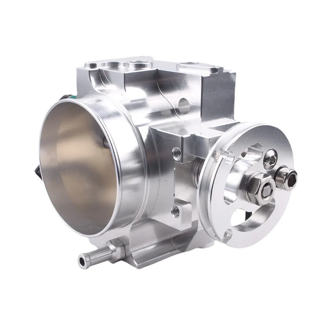 Aluminium throttle body for Honda K20A engines with 70mm diameter in black finish