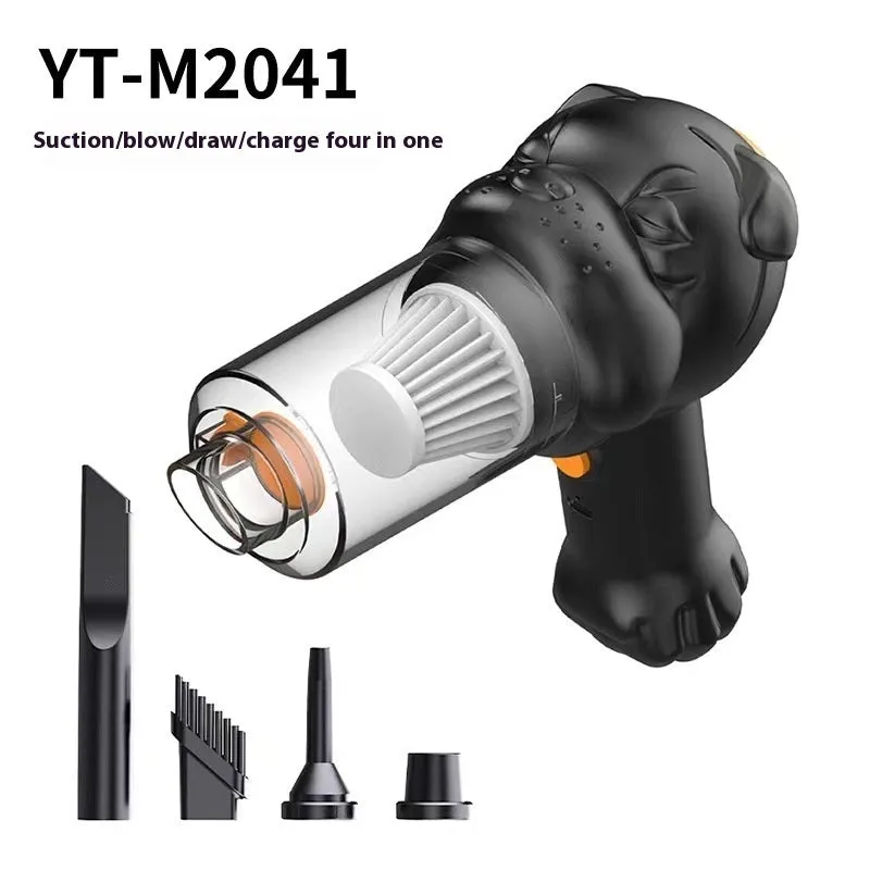 Wireless car vacuum cleaner with suction and blowing dual-use for vehicle interior cleaning