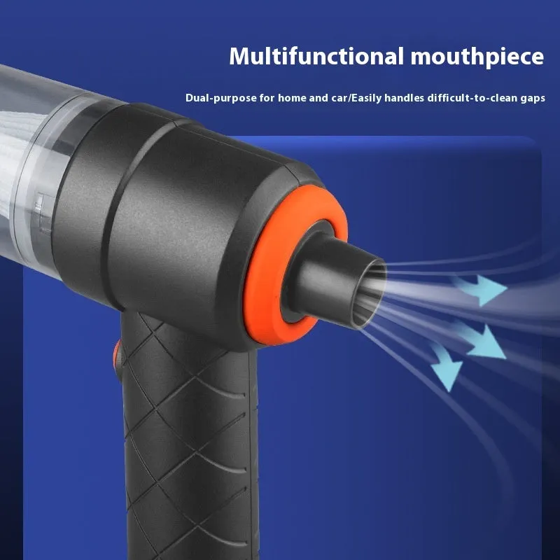 Wireless car vacuum cleaner with suction and blowing dual-use for vehicle interior cleaning