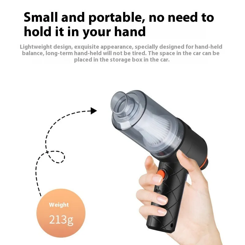 Wireless car vacuum cleaner with suction and blowing dual-use for vehicle interior cleaning