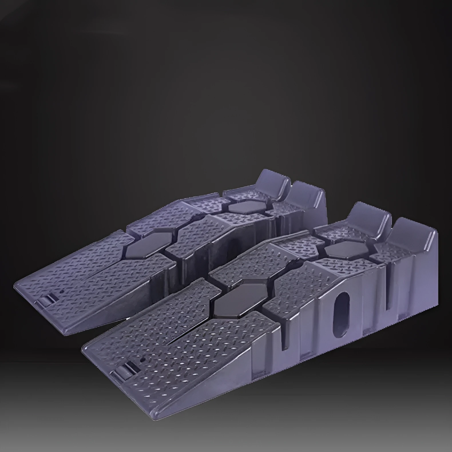 Heavy-duty industrial polypropylene car maintenance ramp 900x330x225mm