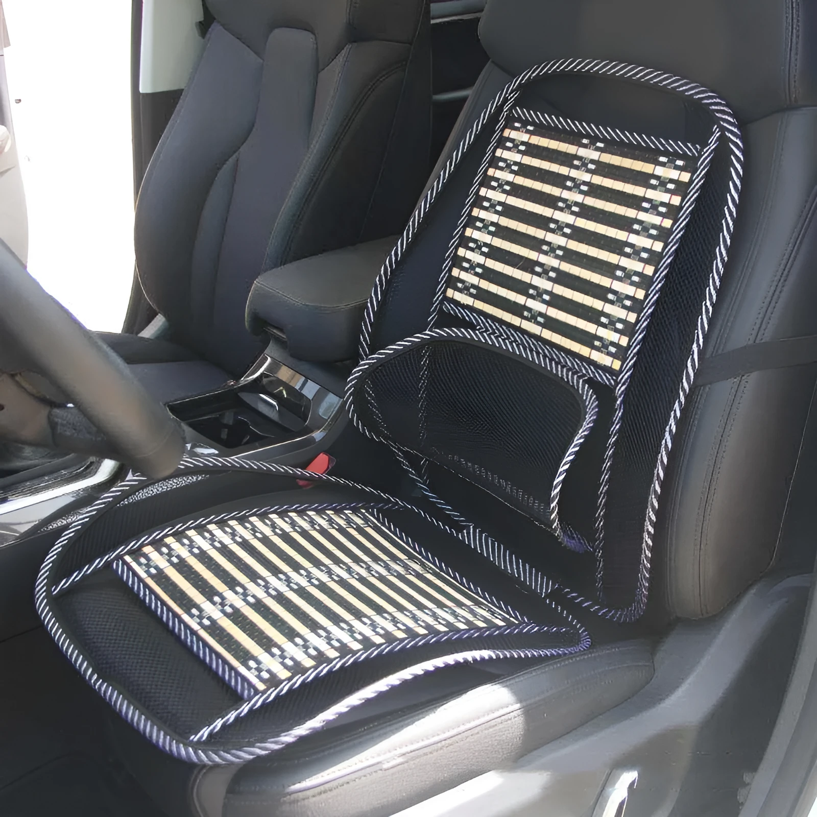 Breathable bamboo silk cool pad seat cushion standard edition with waistband for car seat