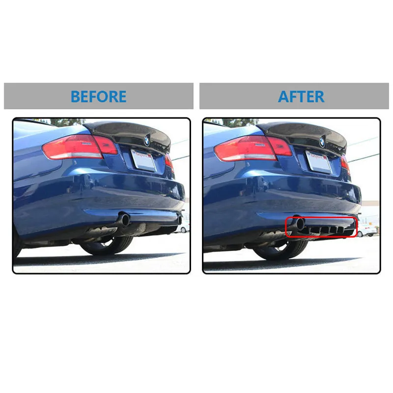 Automotive universal rear spoiler made of ABS plastic in bright black finish for GM cars