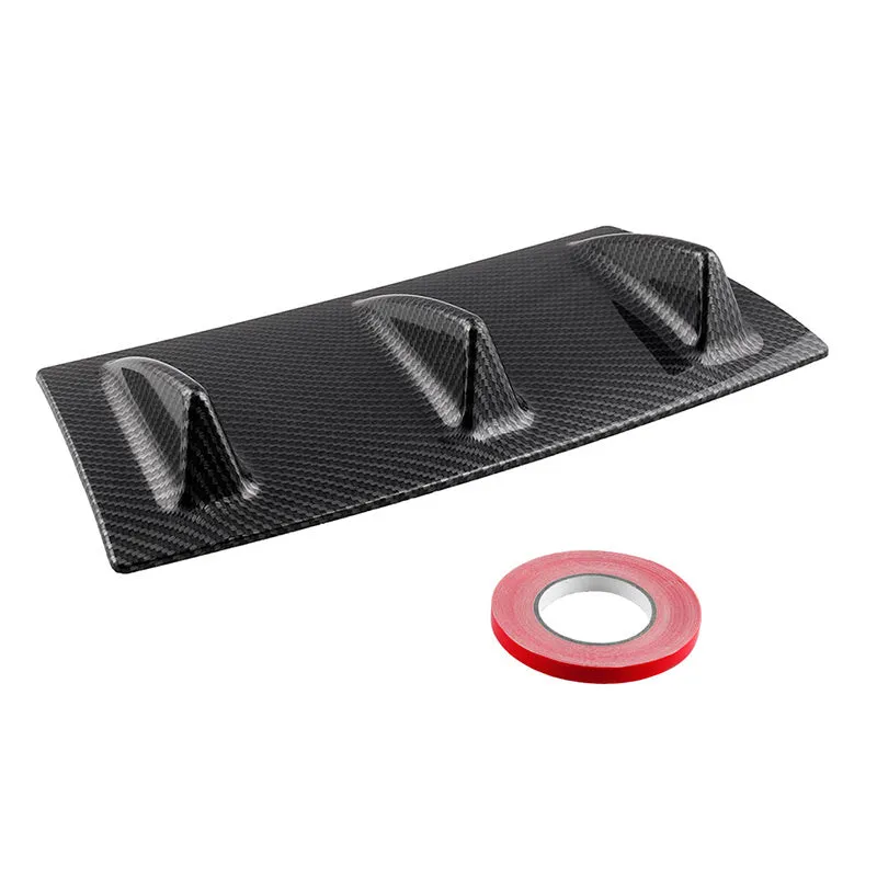Automotive universal rear spoiler made of ABS plastic in bright black finish for GM cars