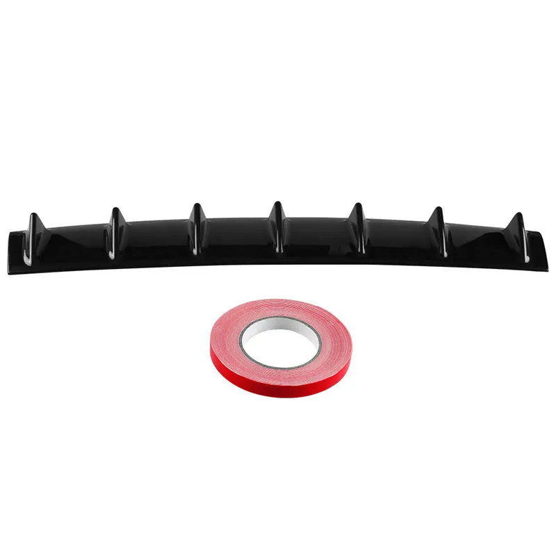 Automotive universal rear spoiler made of ABS plastic in bright black finish for GM cars