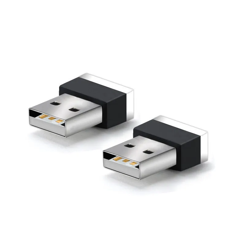 USB-1 monochrome atmosphere light in PC shell, 0.8x1.5x2mm, 60 lumens, 7 colours, car foot lighting