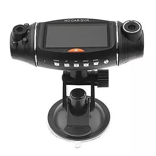 HD driving recorder with night vision, gravity sensor and GPS, 2.7-inch LCD screen, plastic body, TF card storage, 18x12x8cm