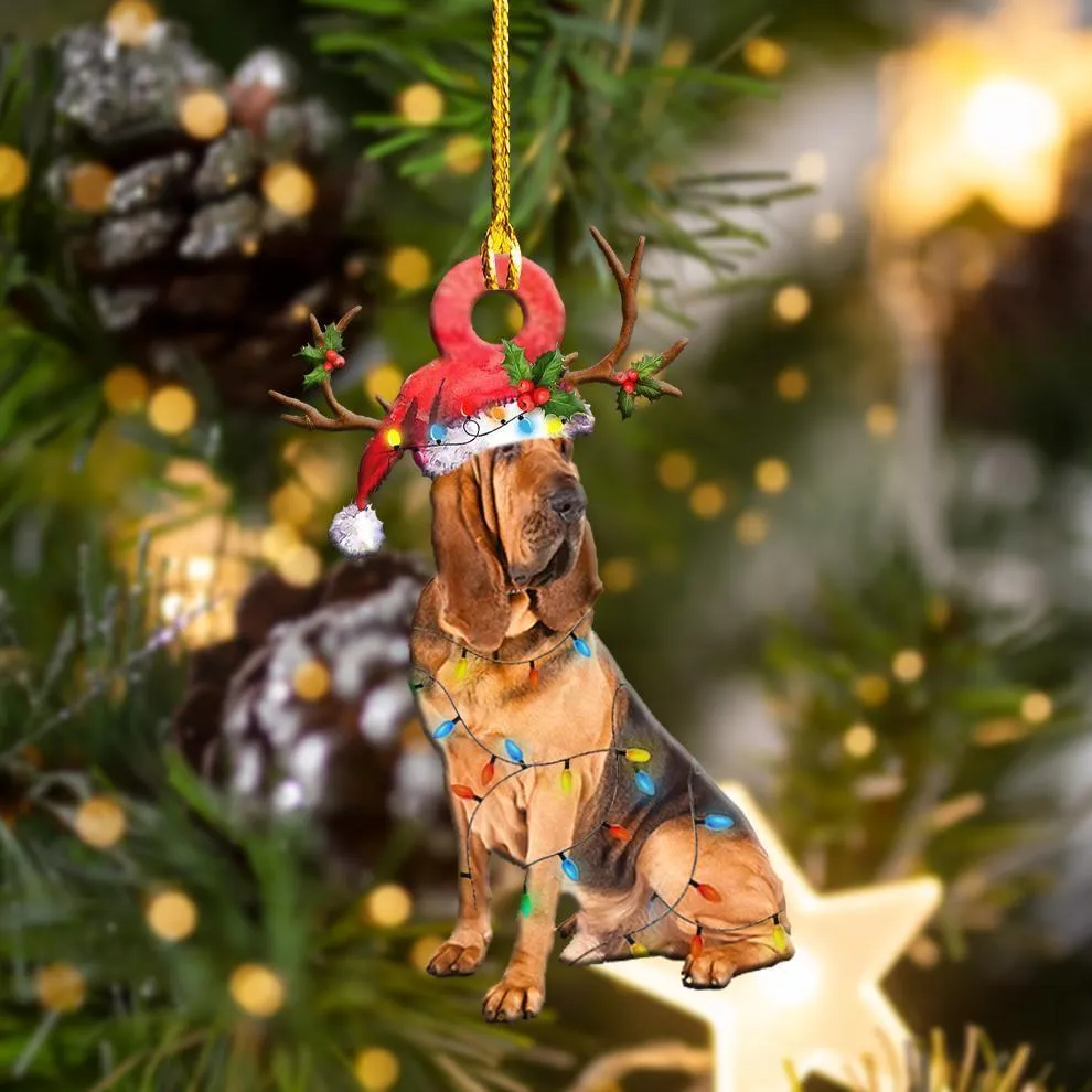 Sleeping dog angel acrylic pendant hanging ornament for car home door decor 10cm