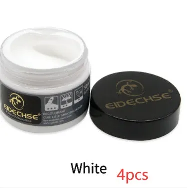 Leather repair cream 50ml container for car seat colour restoration in multiple colours including black and brown