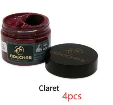 Leather repair cream 50ml container for car seat colour restoration in multiple colours including black and brown