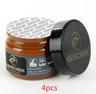 Leather repair cream 50ml container for car seat colour restoration in multiple colours including black and brown