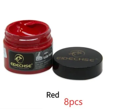 Leather repair cream 50ml container for car seat colour restoration in multiple colours including black and brown