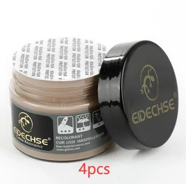 Leather repair cream 50ml container for car seat colour restoration in multiple colours including black and brown