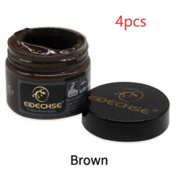 Leather repair cream 50ml container for car seat colour restoration in multiple colours including black and brown
