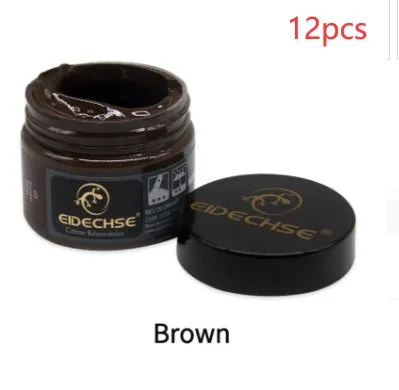 Leather repair cream 50ml container for car seat colour restoration in multiple colours including black and brown