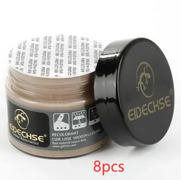 Leather repair cream 50ml container for car seat colour restoration in multiple colours including black and brown