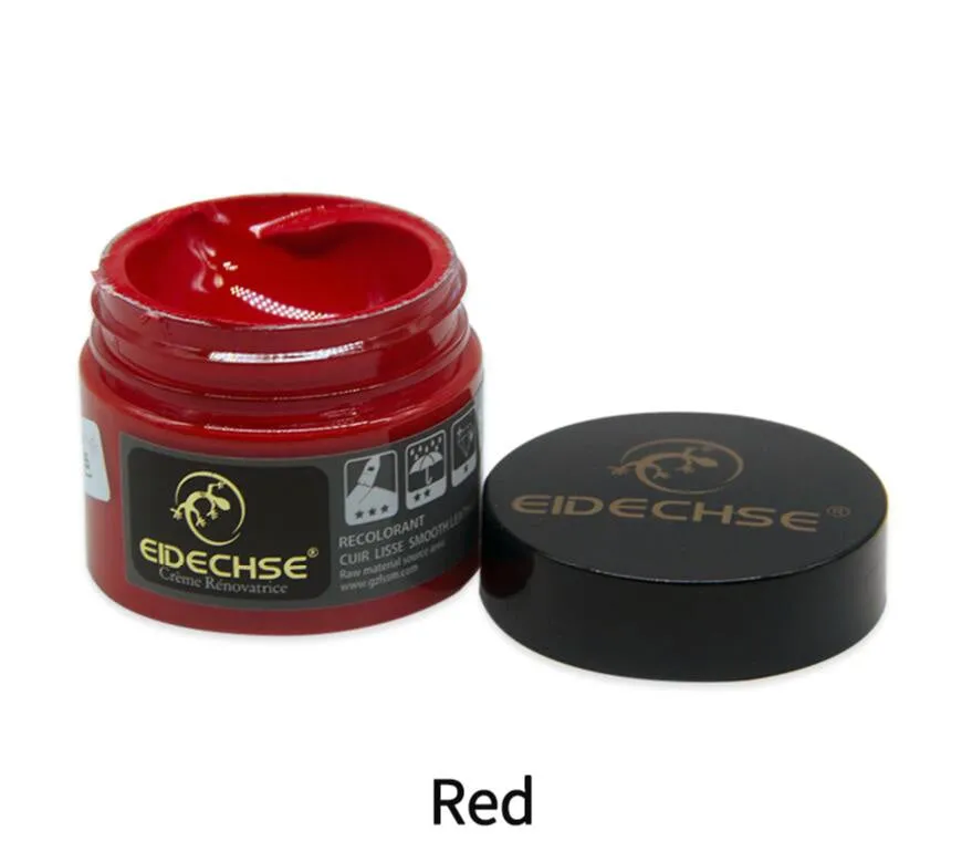 Leather repair cream 50ml container for car seat colour restoration in multiple colours including black and brown