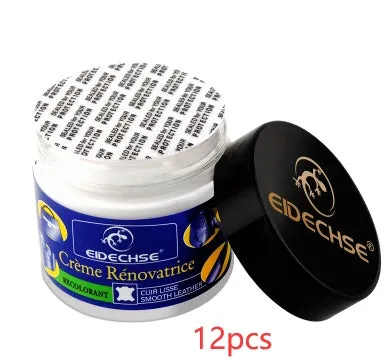 Leather repair cream 50ml container for car seat colour restoration in multiple colours including black and brown