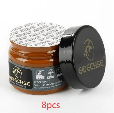 Leather repair cream 50ml container for car seat colour restoration in multiple colours including black and brown