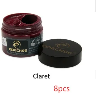 Leather repair cream 50ml container for car seat colour restoration in multiple colours including black and brown