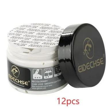 Leather repair cream 50ml container for car seat colour restoration in multiple colours including black and brown